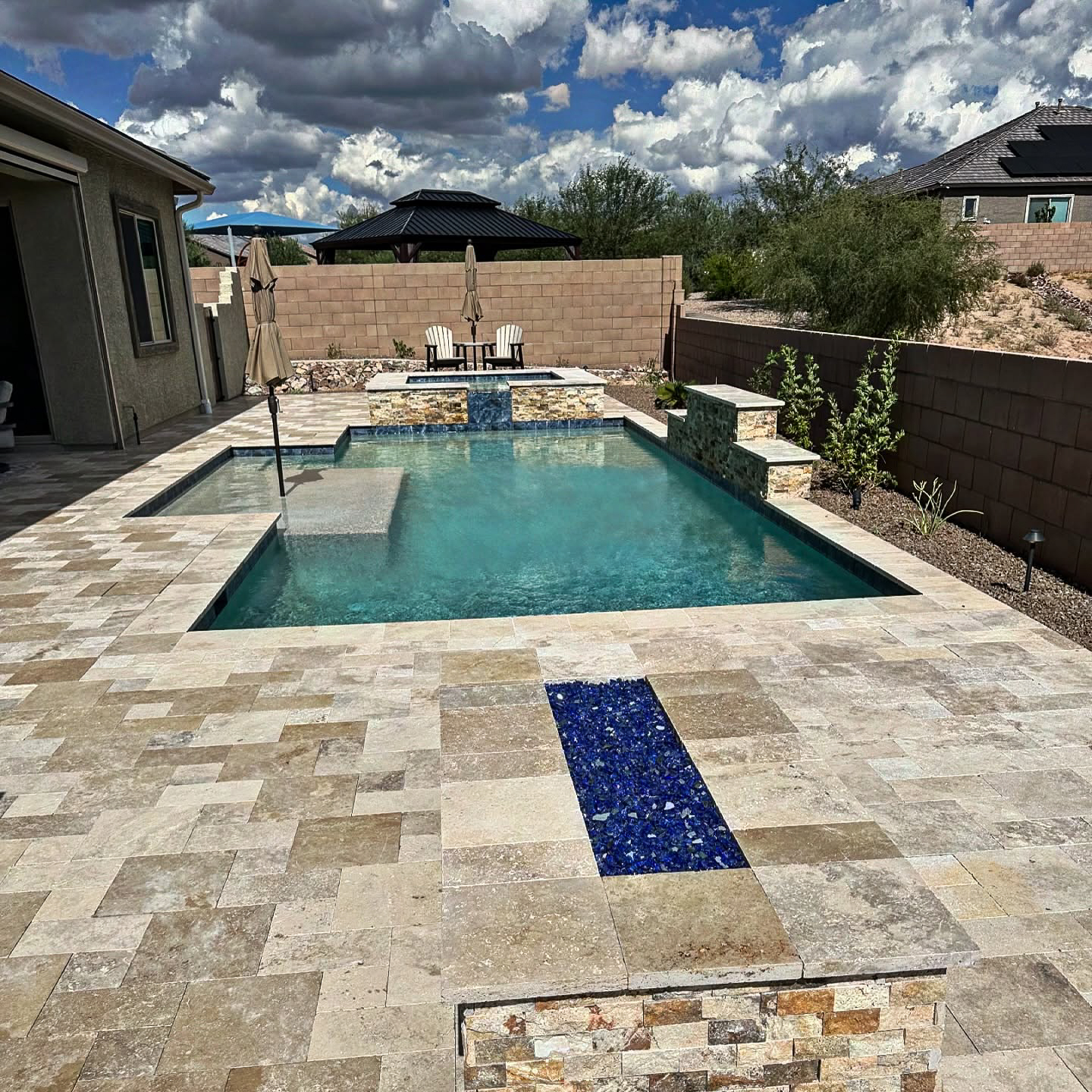 Custom landscape installation in Tucson
