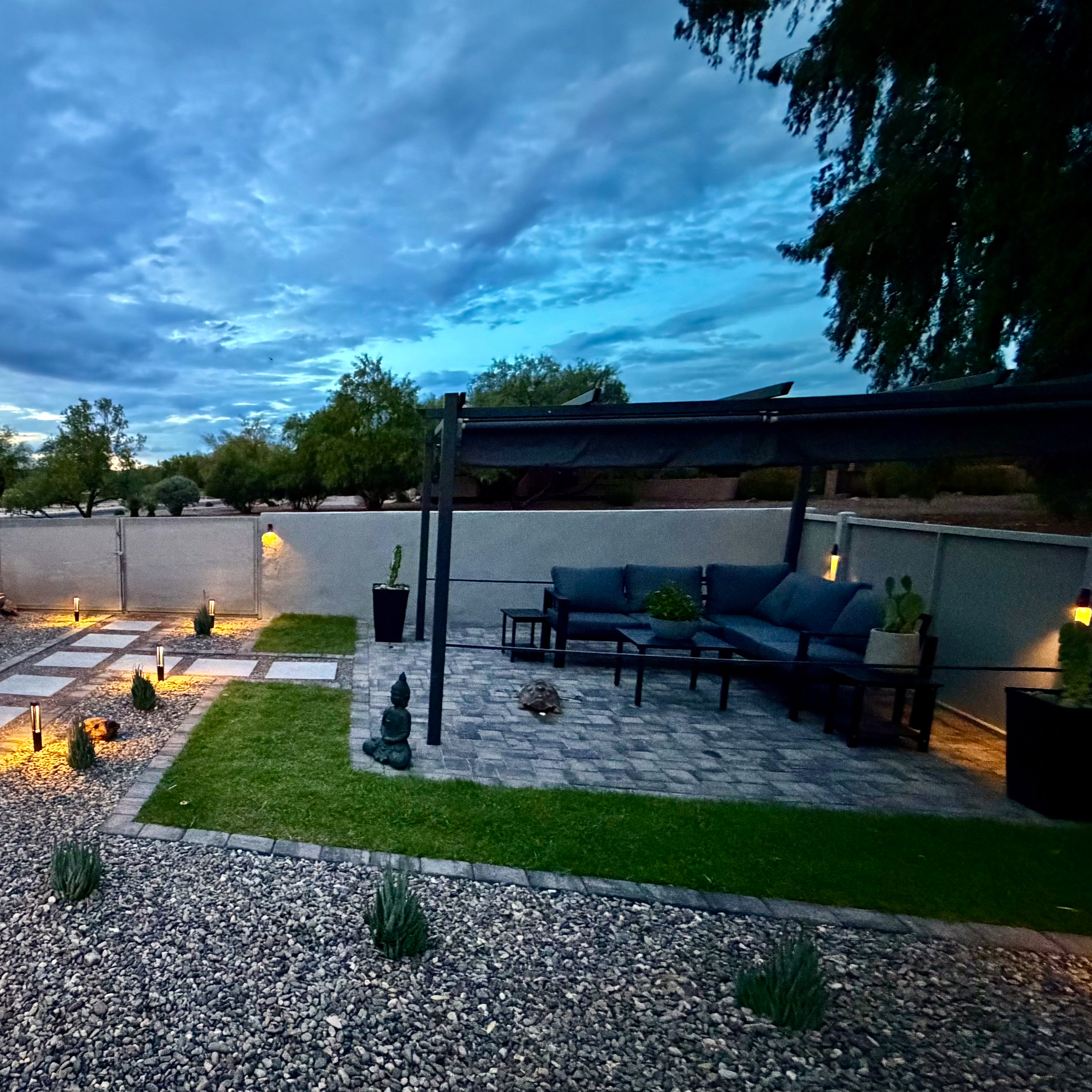 Custom landscape installation in Tucson