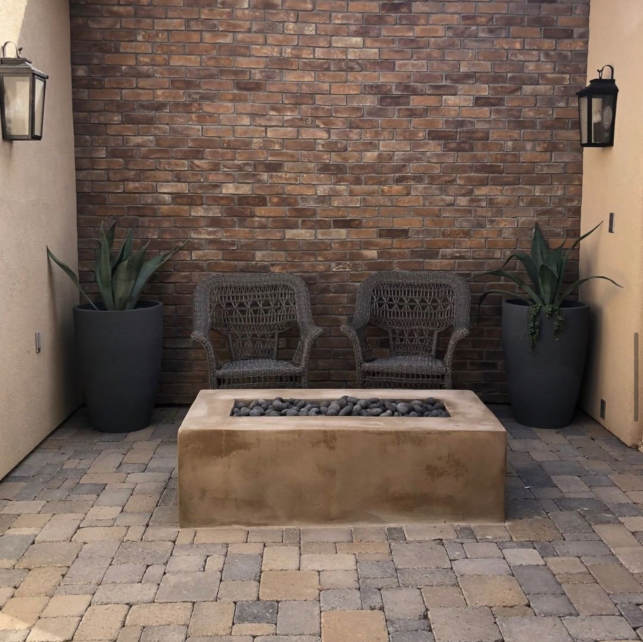 Custom backyard landscape installation in Tucson