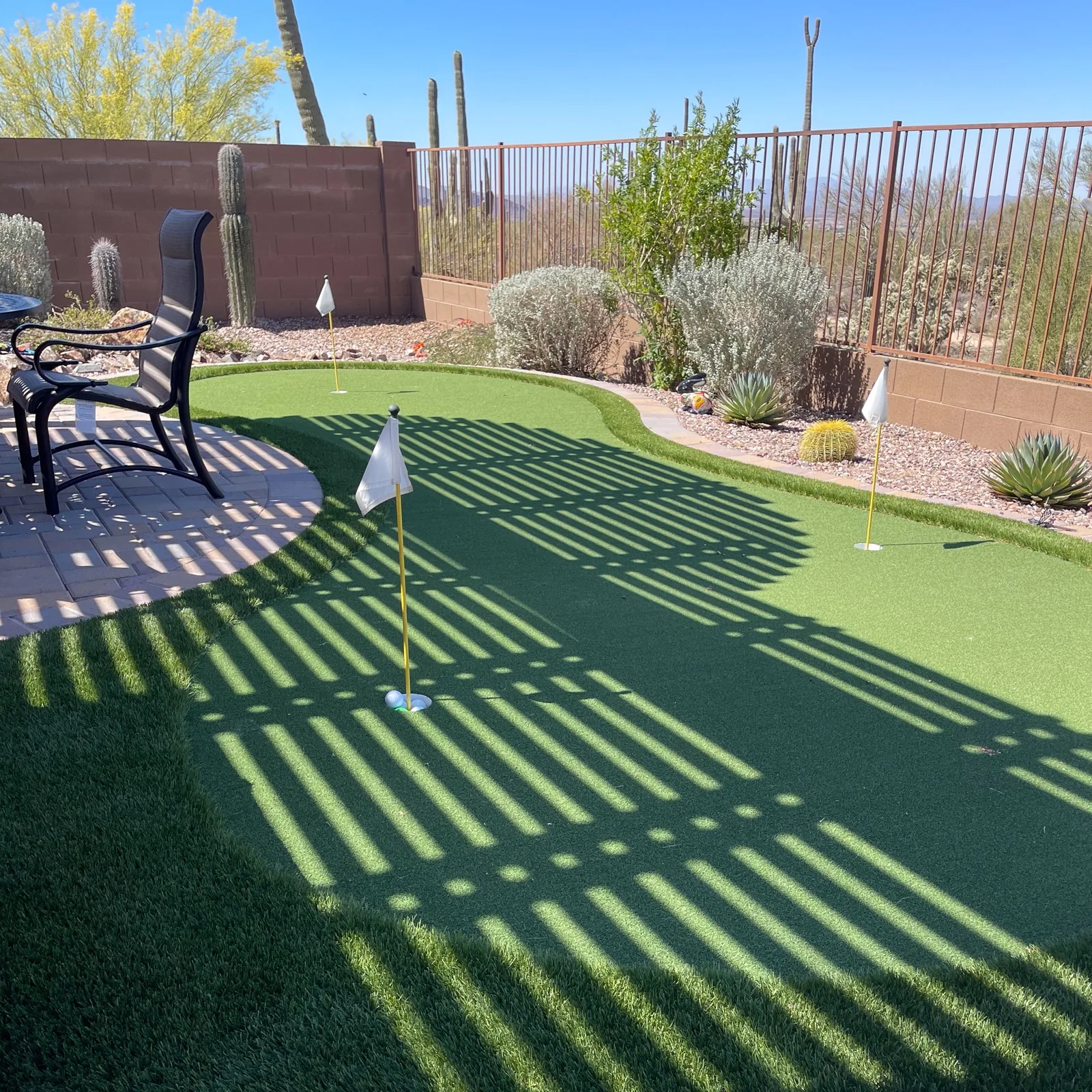 Backyard putting green